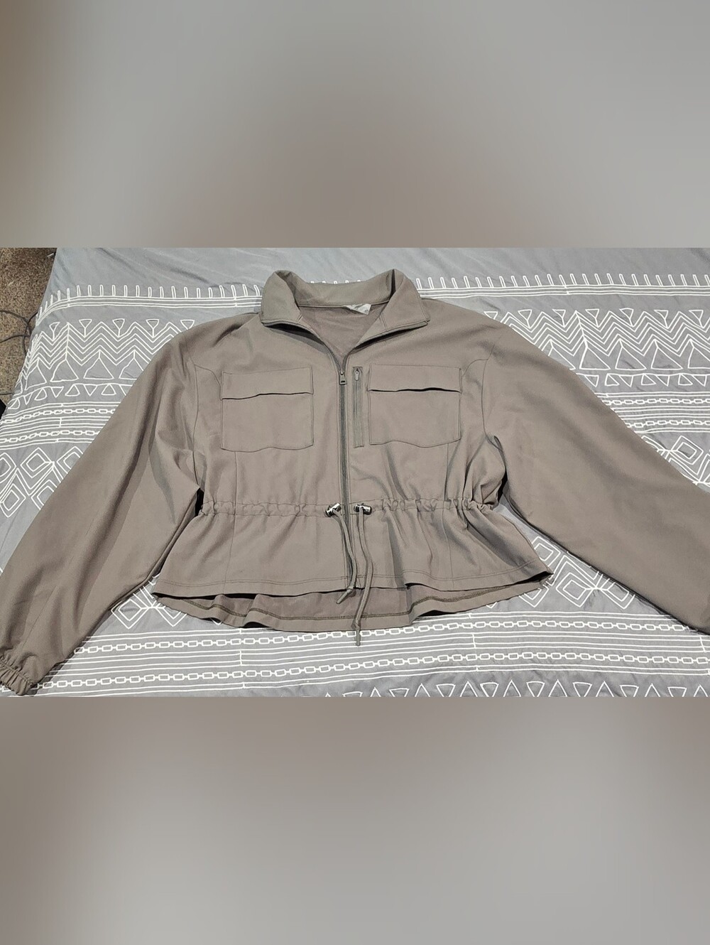 Beyond Yoga City Chic Jacket In Taupe Size Small
